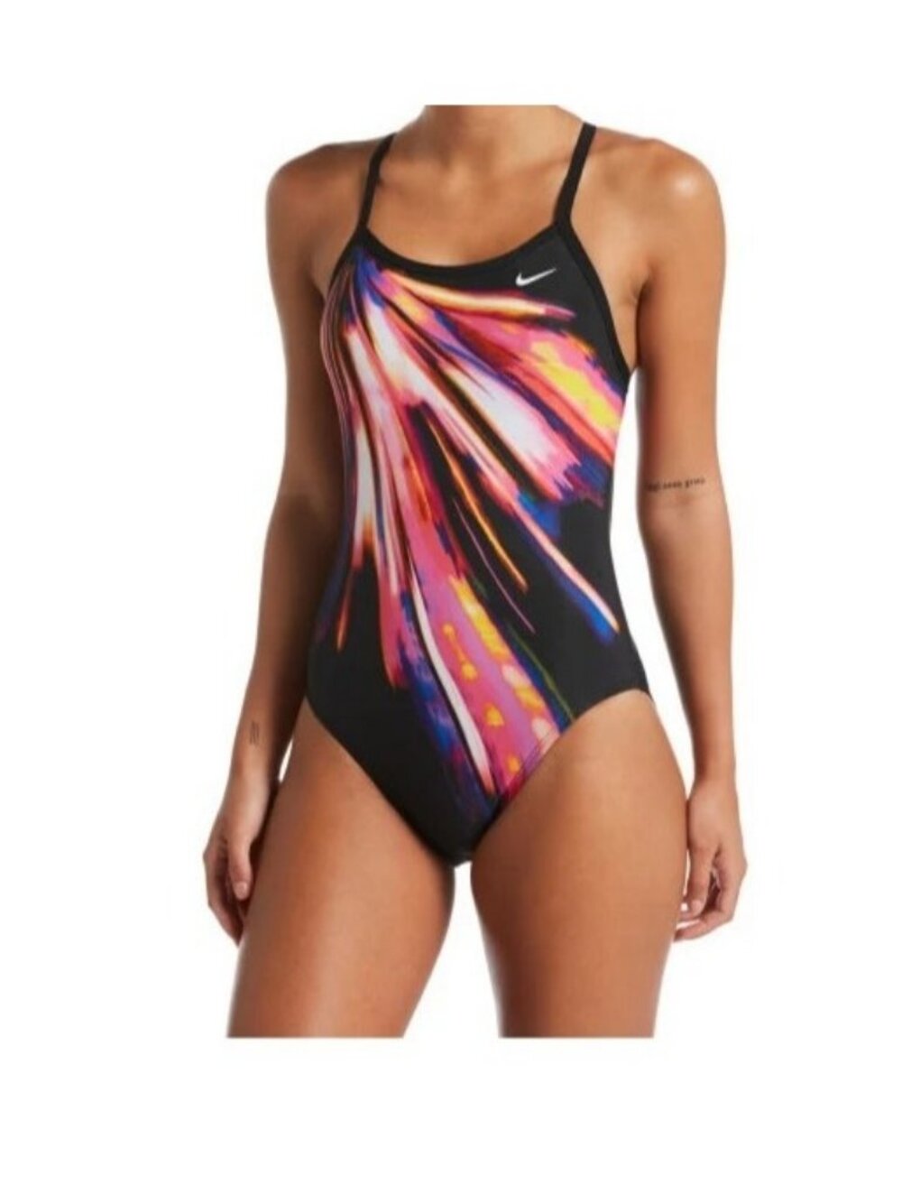 Nike Hydrastrong Space Highway Racerback One Piece Swimsuit Women's Size 34/8